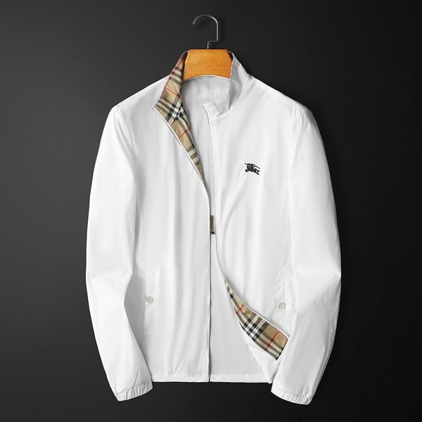 

2021 spring new men's thin stand collar jacket fashion brand printed long sleeve coat, Black