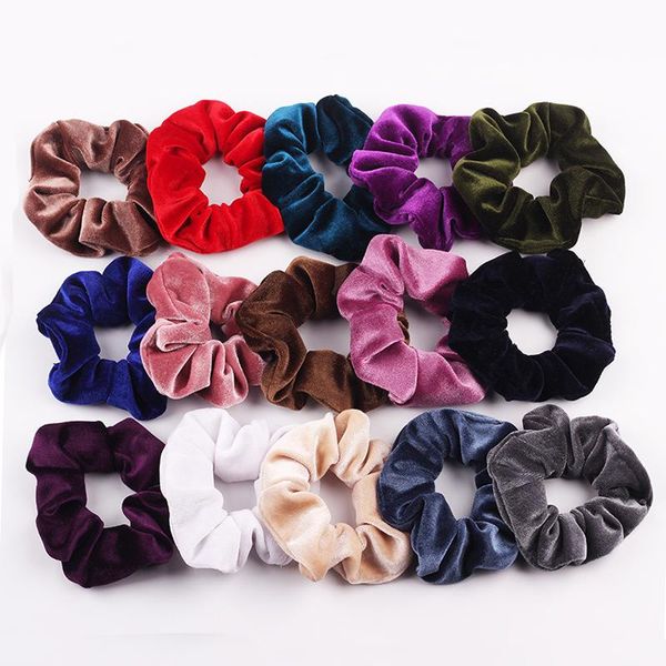 2021 10 cm de veludo cabelo scrunchies por atacado elástico faixa de cabelo meninas titular rabo de cavalo mulheres wear 30 cores livres