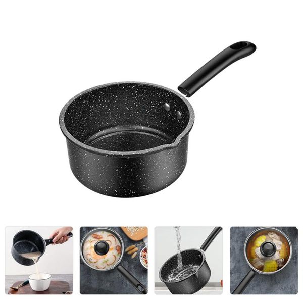 

pans 1pc stone pan professional stockpot kitchen supply (black)