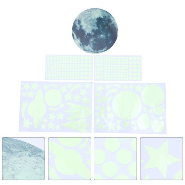 

wall clocks 1 set 20cm unique sticker luminous self-adhesive decal bedroom