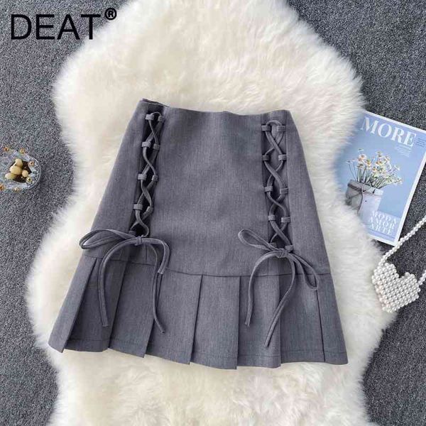 

deat women ruffles bandage pleated skirt arrivals high waist fashion temperament spring summer 11d1540 210709, Black
