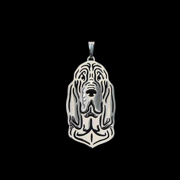 

pendants 2021 jewelry bloodhound women silver plated dog, Black