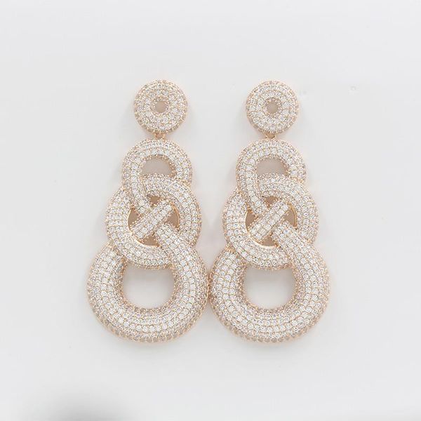 

dangle & chandelier dubai 18-karat gold pendant earrings, rose tassel jewelry wedding party ladies elegant and beautiful accessories, Silver