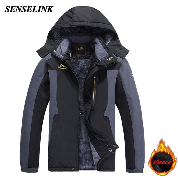 

men winter black parka coat windproof plus velvet thick warm parka coat hooded military uniform plus size loose men jacket 211216