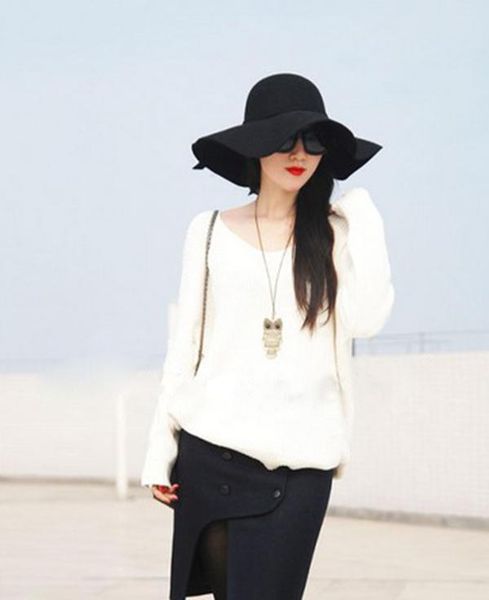 

women bowler floppy wide brim hats, Blue;gray