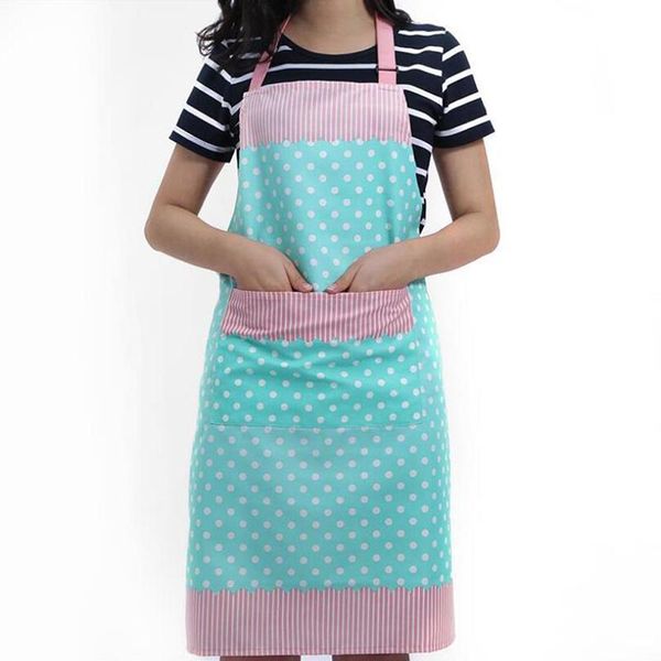 

aprons cloth cotton wave point waterproof apron lady men cooking kitchen for women baking restaurant bib