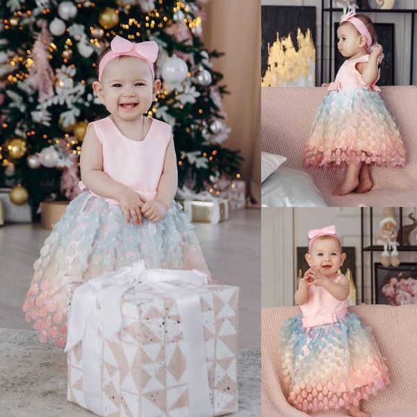 

summer born infant 2 1 year birthday dress for baby girl clothes baptism princess dresses party clothing vestidos girl's, Red;yellow