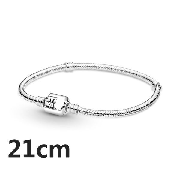 2021 Novo 100% 925 Sterling Silver 599254C00 Clássico Pulseira Clear CZ Cz Bead Fit DIY Original Moda Braceletes Fábrica Free Atacado Presente de Jóias