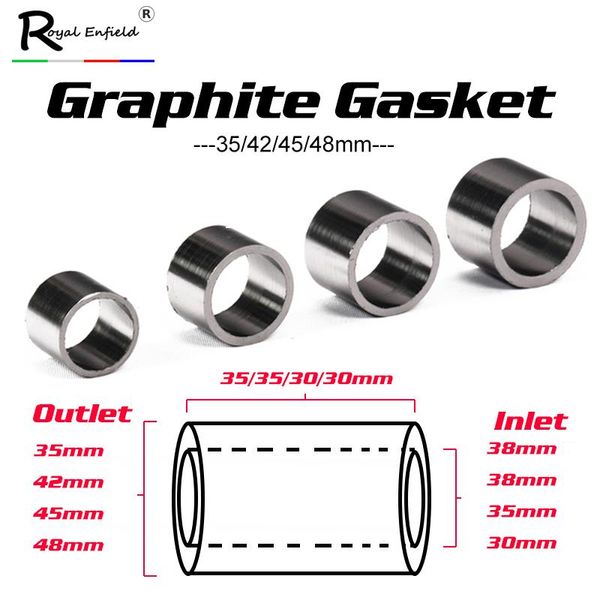 

motorcycle exhaust system pipe graphite gasket to muffler connector dirt pit bike accessories