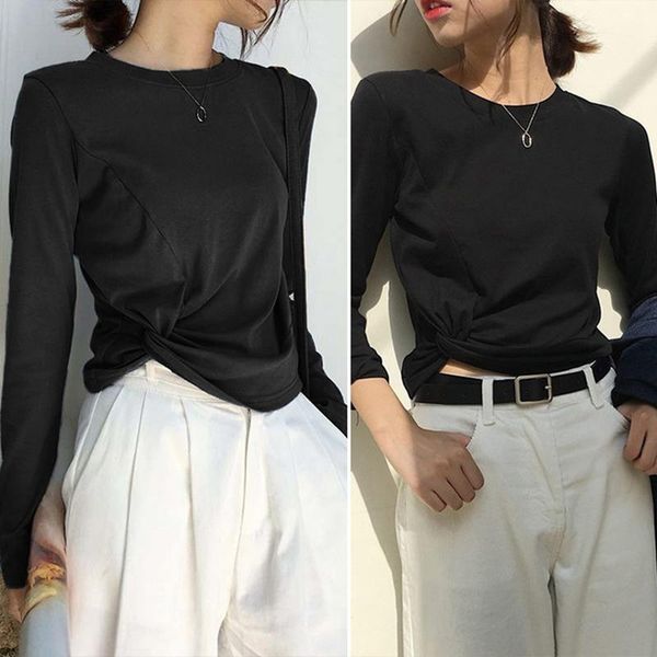 

women's t-shirt korean-style inner black, White