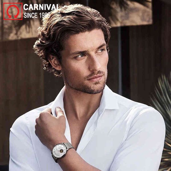 

carnival tournament bulletin mechanical automatic watches men sports rvs fire luxury waterproof clock seed, Slivery;brown