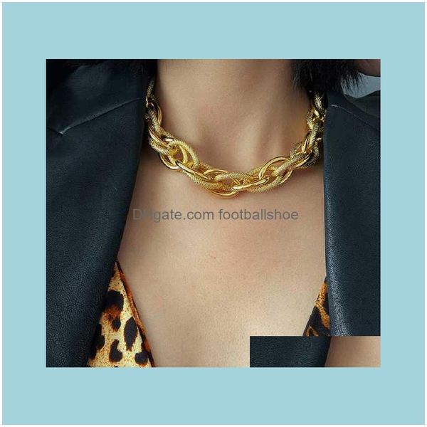 

& pendants jewelrylock necklace for women twist sier color chunky thick choker chain necklaces party jewelry chains drop delivery 2021 ucshn, Silver