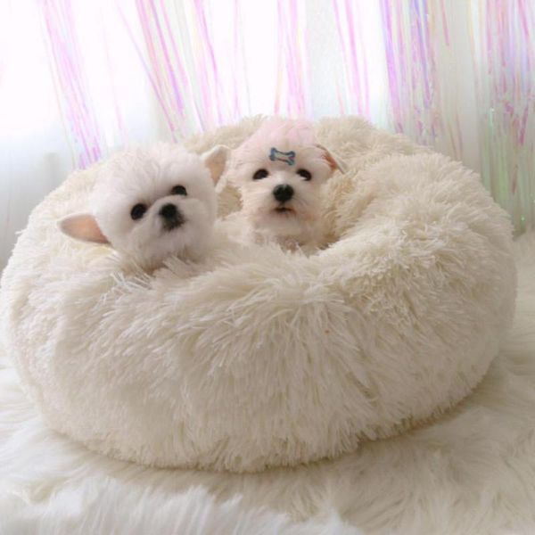 

kennels & pens xs--xxl winter warm fluffy dog bed round washable dogs kennel long velvet doghouse 9 colors mats sofa for rest sleeping