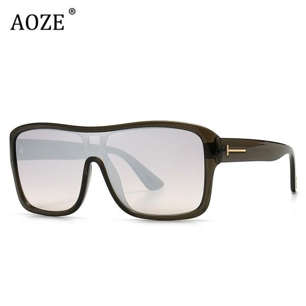 

sunglasses fashion silver cool shield style gradient men's women's large frame retro t metal brand design oculos, White;black