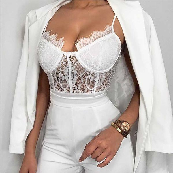 

lingerie 2021 modena selling women's fashion lace perspective fun bodysuit 8163, Black;white