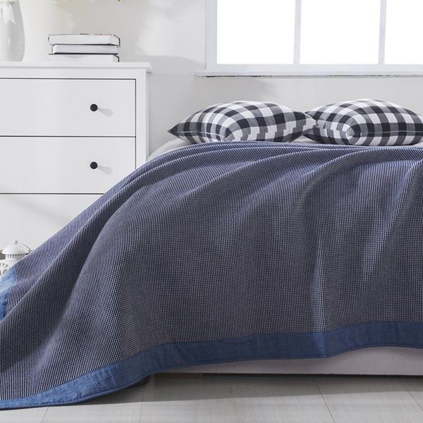 

blankets for beds solid gray color soft warm japanese simple plaid blanket square on the bed thickness throw