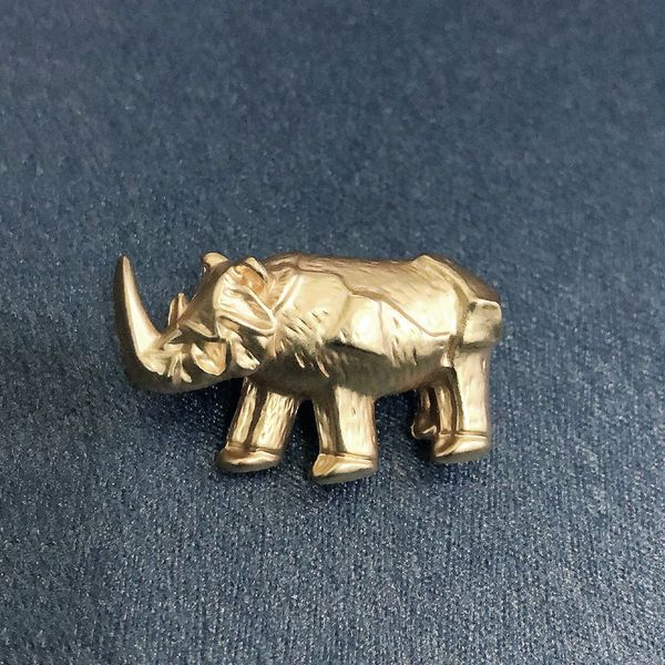 

factory wholesale new rhinoceros alloy animal pin suit accessories brooch high grade hea/rtsch/rome