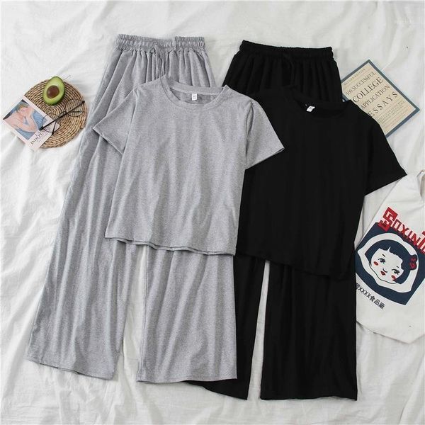 

yoga outfit solid summer women's suit two pieces tracksuit short sleeve sports suits women 2021 casual tracksuits elastic waist lady se