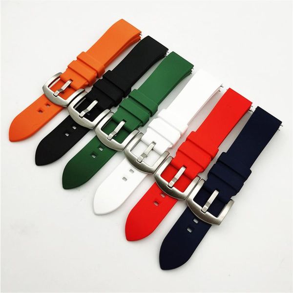 

watch bands 18mm 19mm 20mm 21mm 22mm 24mm sport silicone watchband quick release rubber universal strap wrist band bracelet accessories, Black;brown