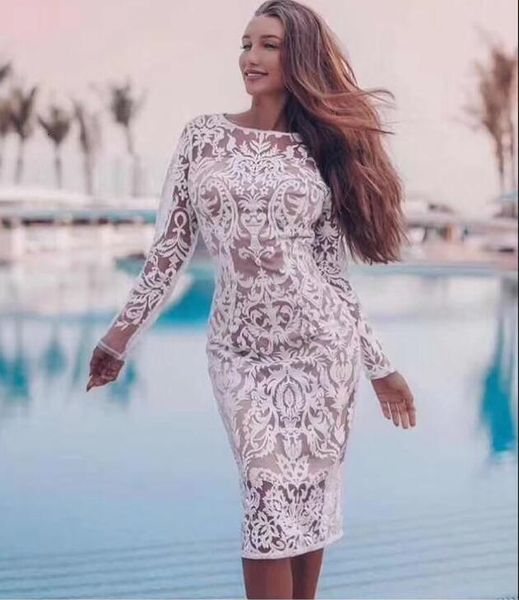 

dresses long sleeve white bandage arrivals designer fashion vestido, Black;gray
