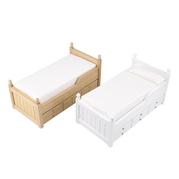 

decorative objects & figurines 1:12 scale mini drawer bed model dollhouse miniature accessories bedroom furniture toy doll house decoration