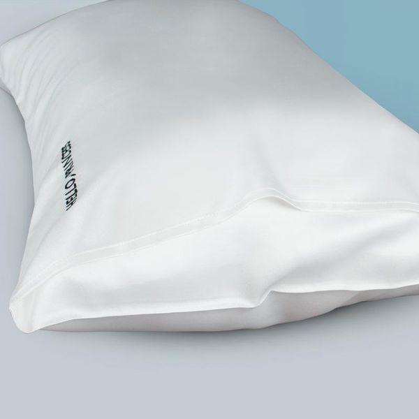 

pillow case 1 pcs 22 mm pure white embroidered silk pillowcase 74x48cm100% mulberry for hair and skin covers