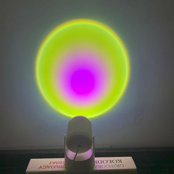 

degree rotation rainbow projection lamp atmosphere lighting variable beam angle night light spotlight paint iron led strings