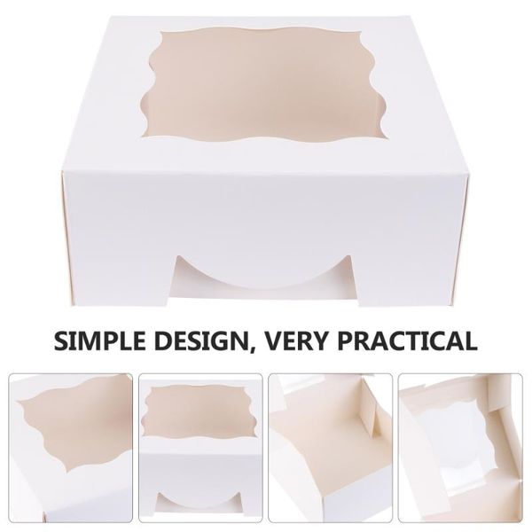 

gift wrap 5pcs delicate window pastry dessert packing boxes cake wrapping