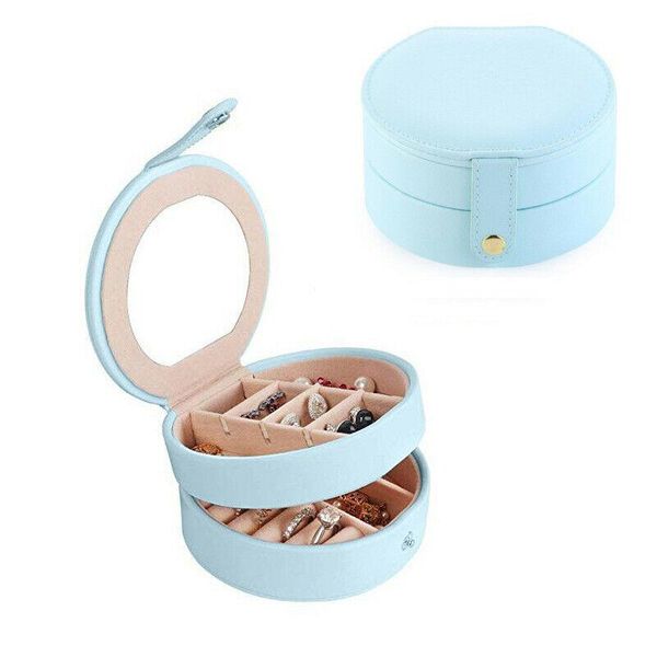 

women's portable cosmetic case leisure travel mini jewelry box multi-function ring storage bag bags & cases