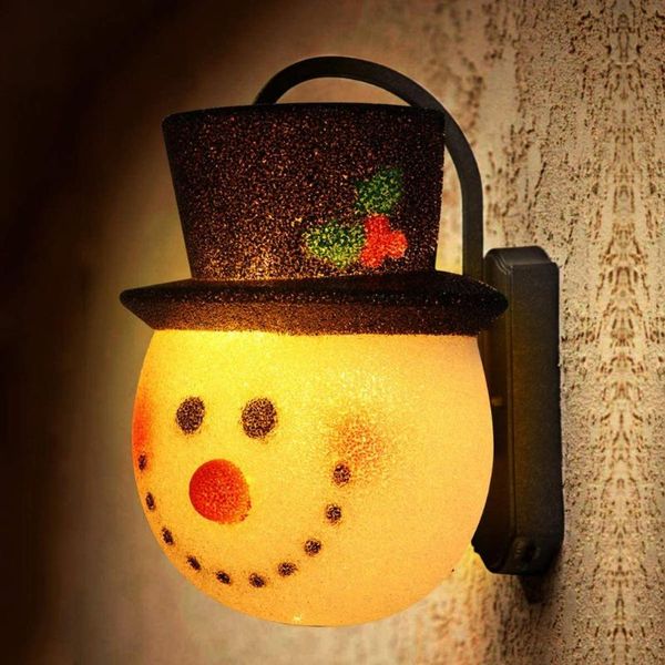 

lamp covers & shades 1pc/2pc christmas snowman porch light cover wall lampshade fits standard outdoor decor year 2021 decoration