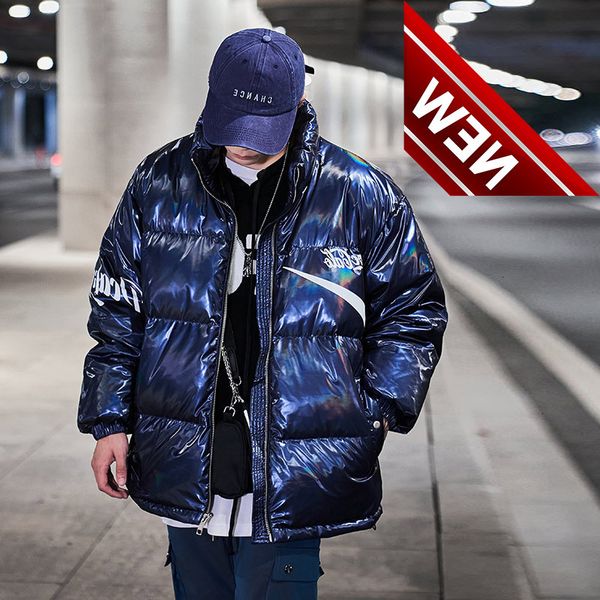 

winter down jacket men thicken warm puffer coat 90% white duck parkas overcoat windbreaker jaqueta masculina, Black