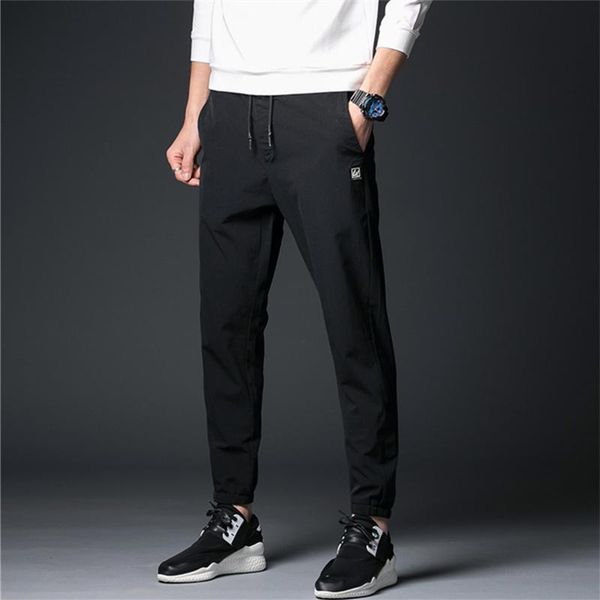 

men's pants 2021 autumn stretch men joggers sweatpants male loose korean version of the harem casual tide large size m-4xl, Black