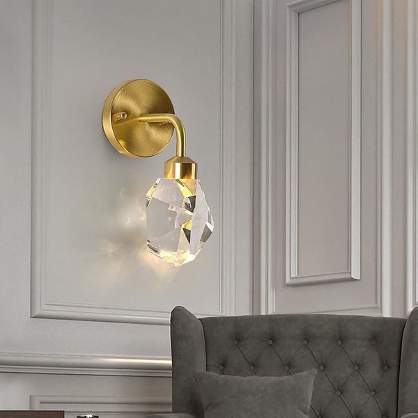 

nordic led crystal luminaria arandela home deco living room lamp wall lamps