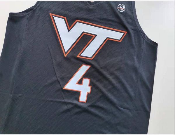 

custom basketball jersey men youth women #4 virginia nickeil alexander-walker high school throwback size s-2xl or any name and number jersey, Black