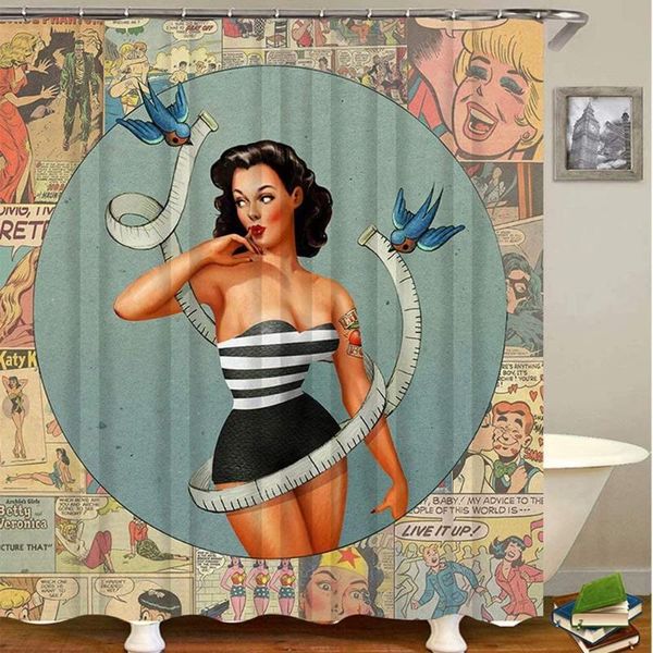 

shower curtains waterproof bathroom curtain with hooks polyester girl
