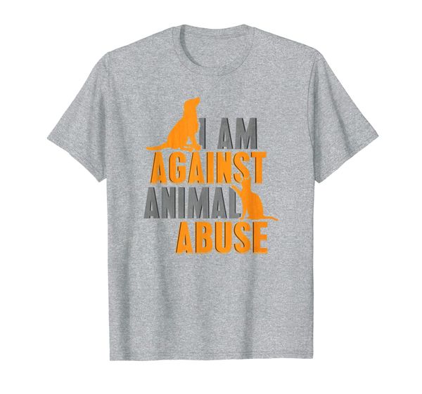 

i am against animal abuse rescue rights shelter volunteer t-shirt, White;black