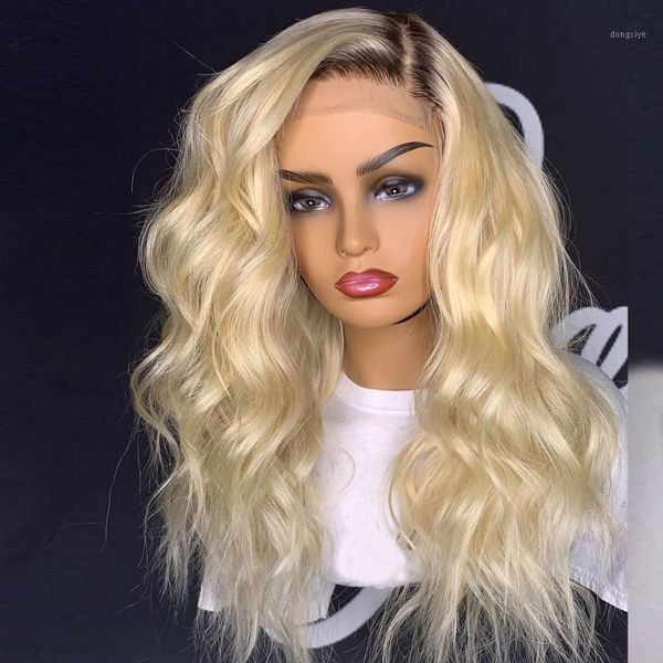 

middle parting blonde 13x4 lace front human hair wigs thick long density virgin brazilian 13x6 frontal for women1, Black;brown