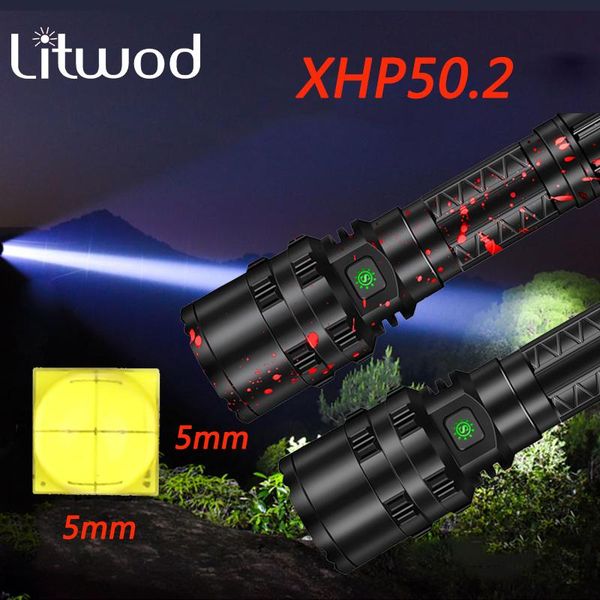 

litwod 3800 lumens led light powerful hunting tactical rechargeable waterproof scout torch 5 modes 18650/26650 flashlights torche torches