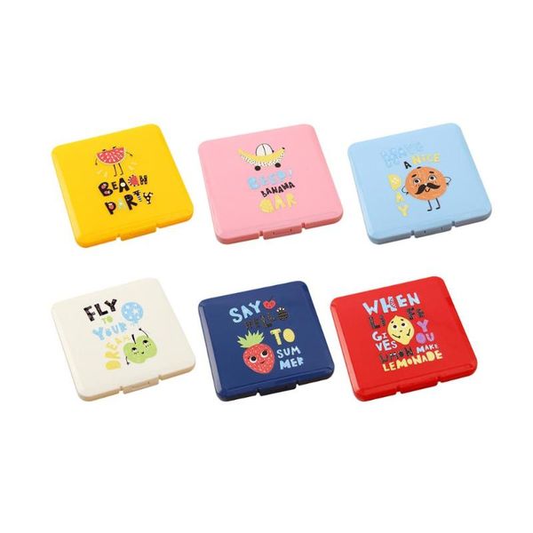 

shield holder organizer face mask case container cartoon pattern box outdoor travel dustproof temporary storage pollution-proof bags
