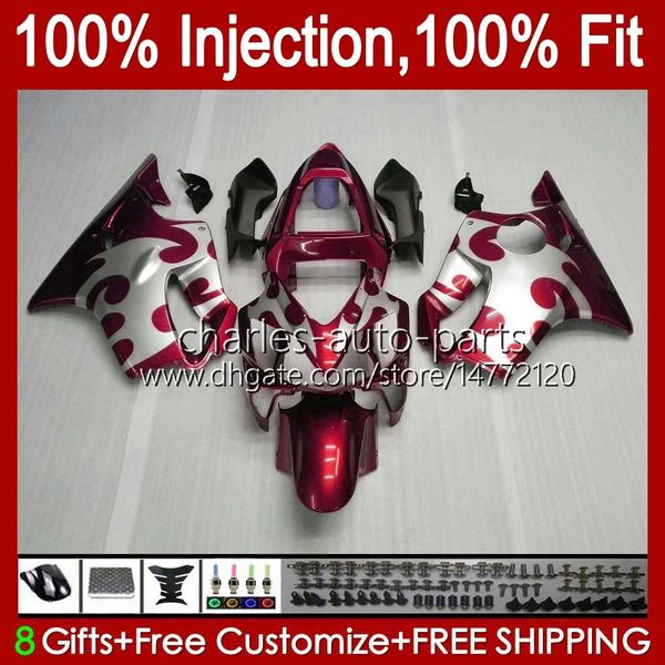 Spritzguss-Verkleidungen für HONDA CBR 600 FS CC 600F4i CBR600 F4i Rot Silber 01 02 03 Karosserie 46No.78 CBR600F4i F4 i 600CC 2001 2002 2003 CBR600FS 01-03 OEM Body Kit