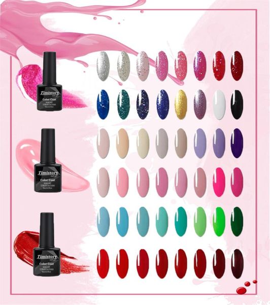 

nail art kits 10/20/30/40 uv led polish set 8ml semi-permanent gel with primer and sealing layer y match the color