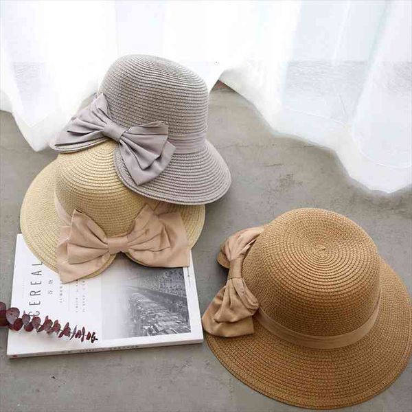 

womens sun hat big bow wide brim floppy summer hats for women beach panama straw bucket hat sun protection visor, Blue;gray