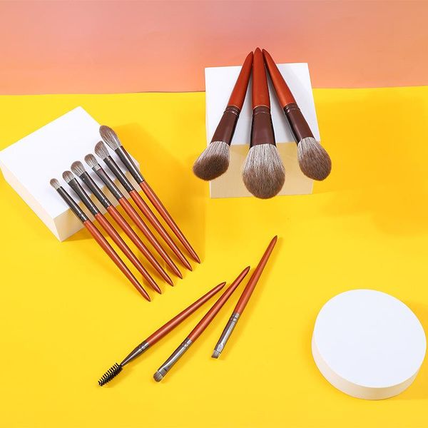 

makeup brushes brush set 12 pcs universal make-up long rod aluminum eyeshadow