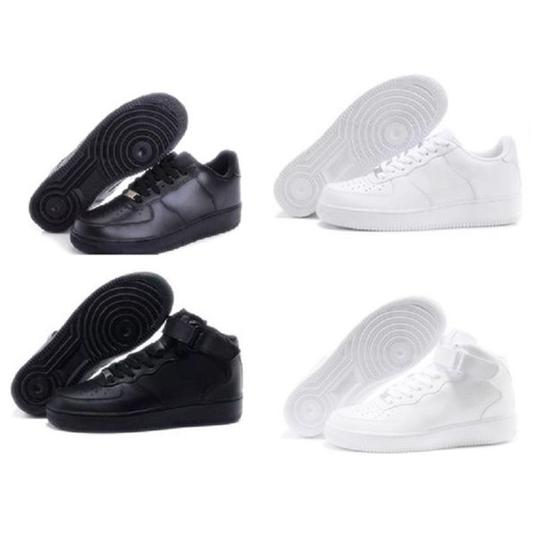 

2021 designer men low high shoes one 1 women all white black cushion 36-45