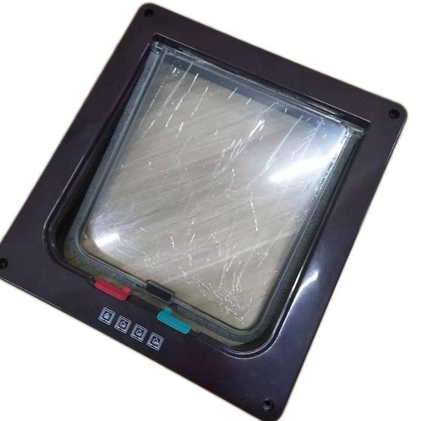 

cat carriers,crates & houses supplies smart pet door 4 way locking security lock abs small plastic dog flap controllable switch direction do
