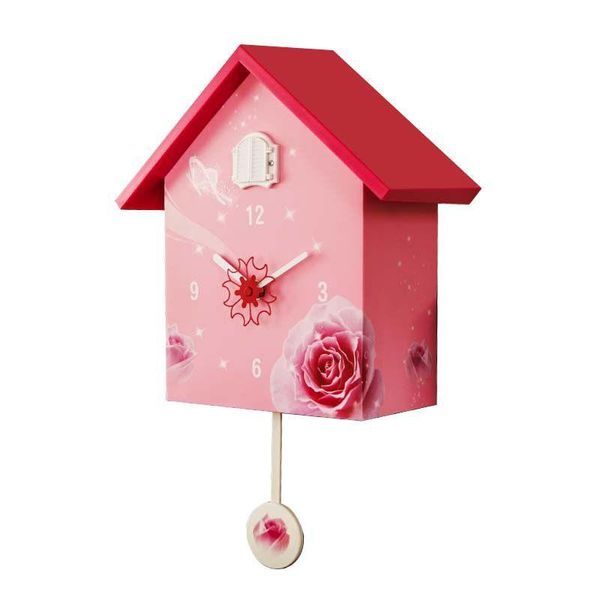 

pink 3d kids wall clock modern living room decoration table cuckoo swingable give the correct time home decor gift clocks