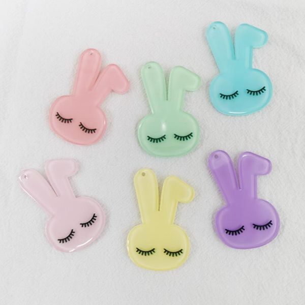 

charms 10pieces 46mm-28mm korea diy acrylic candy rubber shape small pendant. for woman chain earring jewelry making accessores2021, Bronze;silver