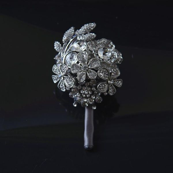 

wedding flowers janevini luxury crystal groom corsages ceremony gray brooch boutonnieres with pin groomsmen boutonniere