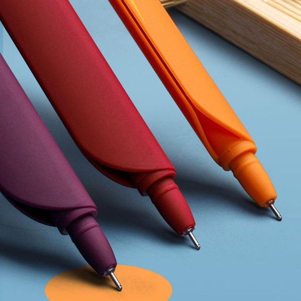 

5pcs 0.5mm 3 in 1 multifunction retro color gel pen creative journal ruler cartoon bookmark school supplies pens