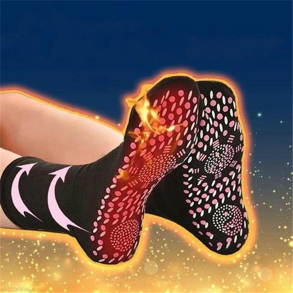 Selbsterhitzende magnetische Fußwärmer-Socken für Damen und Herren, selbsterwärmende Socken, Tour-Therapie, bequeme Winter-warme Massagesocke